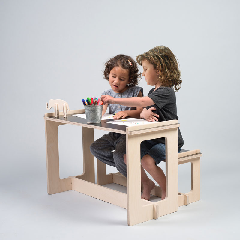 שולחן ספסל לילדים